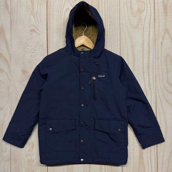 Patagonia Boys M 10 Infurno Sherpa Fleece Lined Water-Resistant Hoody Jacket - Picture 2 of 11